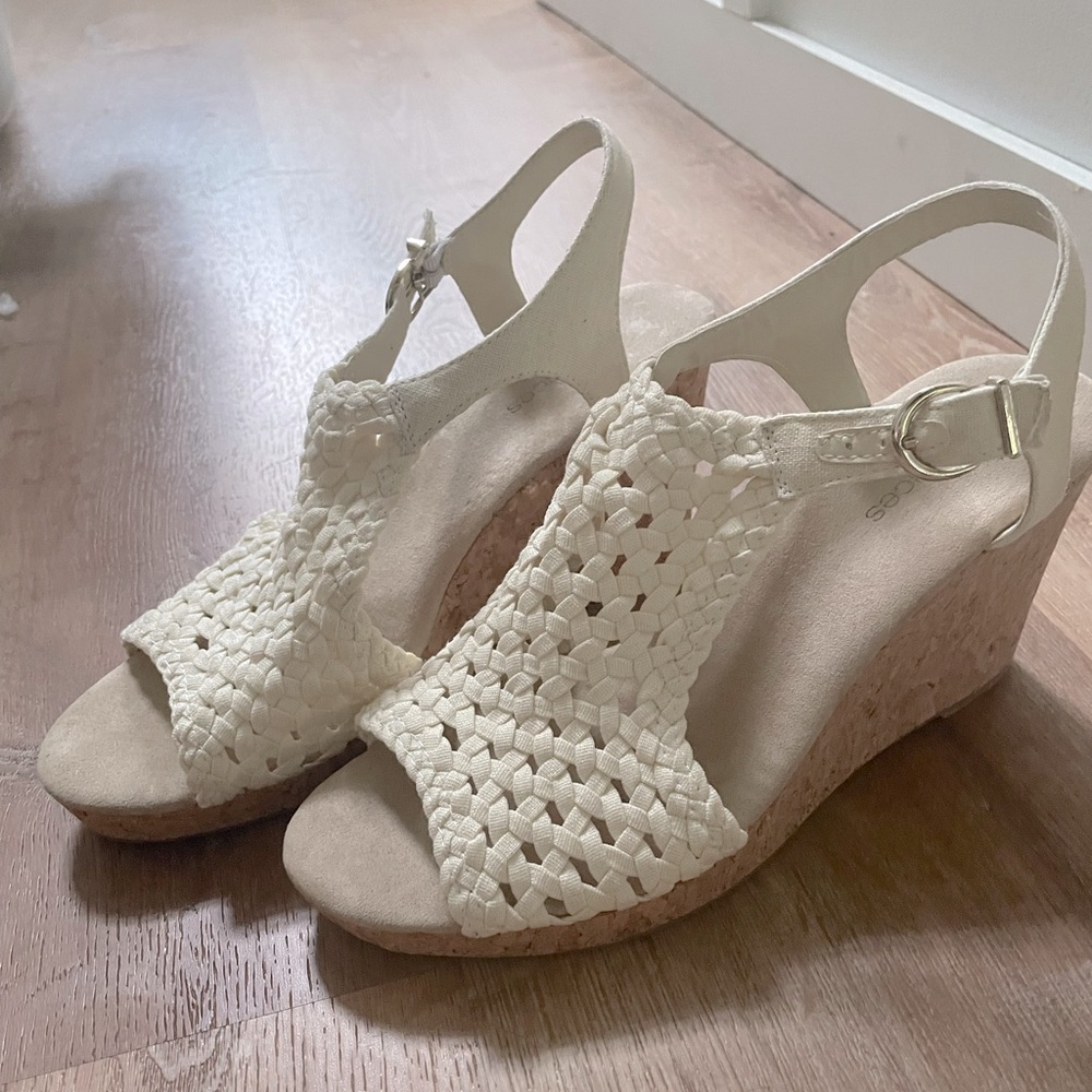 Cream Wedge Heels